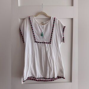 J. Crew White Women’s gauze Blouse/ cover up